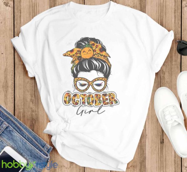 October Girl Halloween Thanksgiving Fall Birthday October T Shirt Product Photo 6