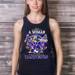 Official 2021 Never Underestimate A Woman Who Understands Football And Loves Baltimore Ravens Shirt Product Photo 4