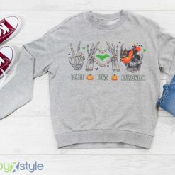 Peace Love Halloween Shirt Product Photo 3