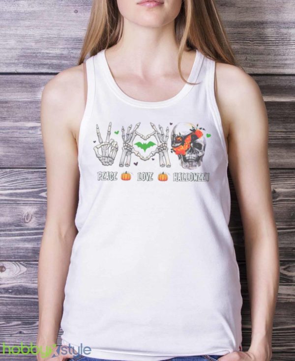 Peace Love Halloween Shirt Product Photo 5