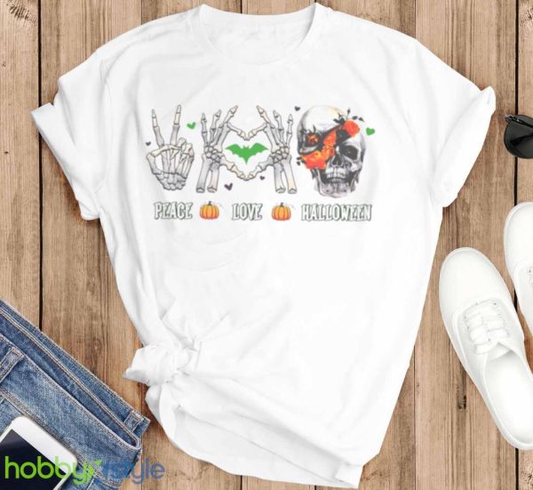 Peace Love Halloween Shirt Product Photo 6
