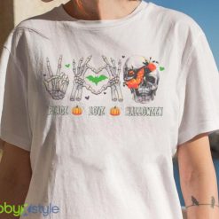 Peace Love Halloween Shirt Product Photo 7