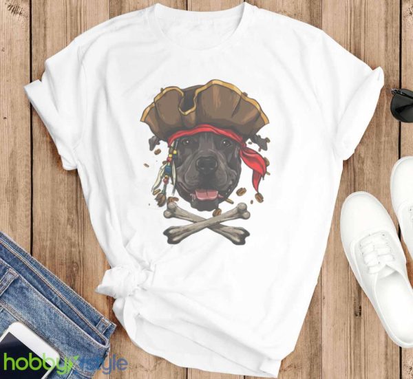 Pirates Hat Pit Bull Pirate Dog Halloween Jolly Roger Shirt Product Photo 3