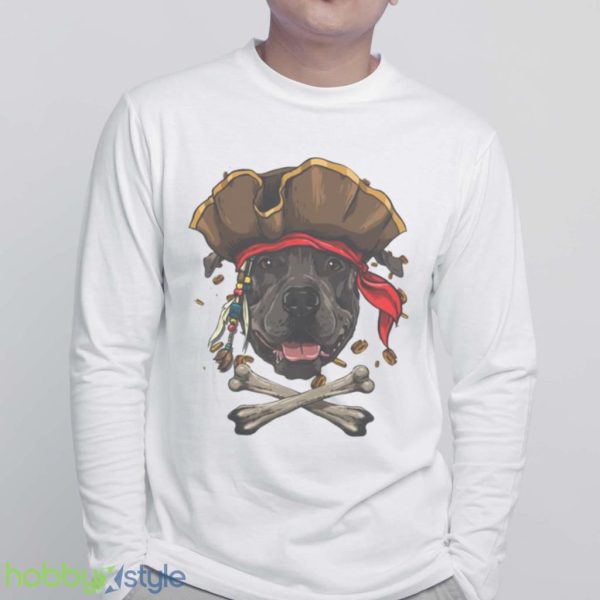 Pirates Hat Pit Bull Pirate Dog Halloween Jolly Roger Shirt Product Photo 6