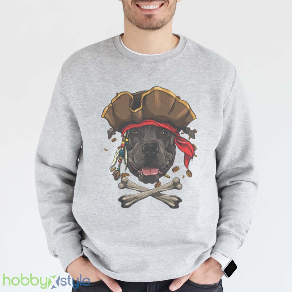Pirates Hat Pit Bull Pirate Dog Halloween Jolly Roger Shirt Product Photo 1