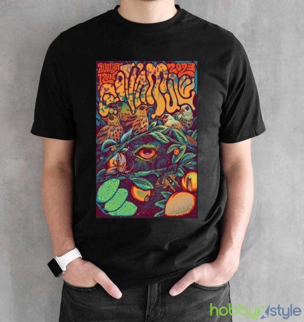Poster Gov’t Mule Cadence Bank Amphitheatre at Chastain Park Atlanta, GA August 12 2023 Shirt - Black Unisex T-Shirt