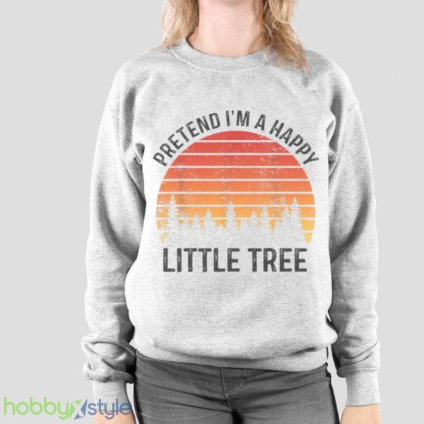 Pretend Im A Happy Little Tree Easy Lazy Halloween Costume T Shirt Product Photo 2