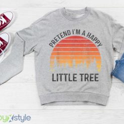 Pretend Im A Happy Little Tree Easy Lazy Halloween Costume T Shirt Product Photo 3