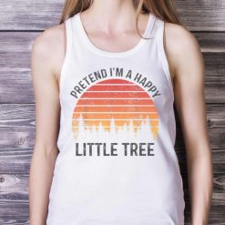 Pretend Im A Happy Little Tree Easy Lazy Halloween Costume T Shirt Product Photo 5
