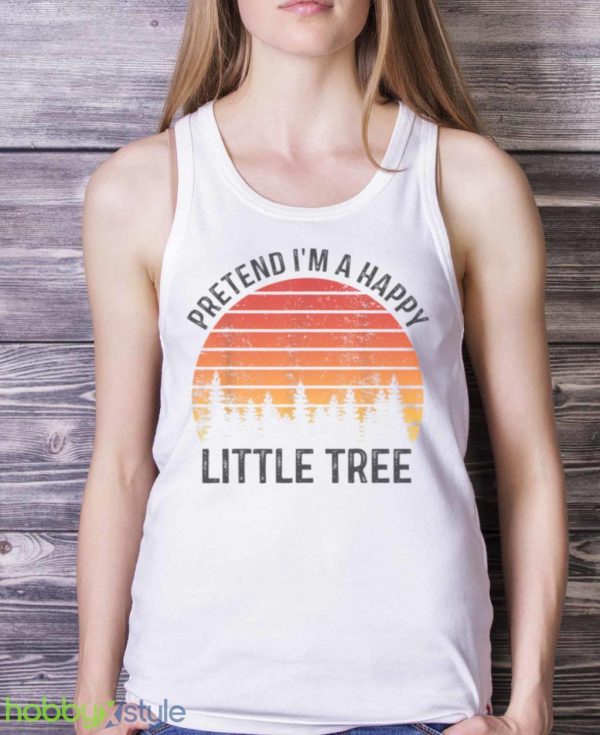 Pretend Im A Happy Little Tree Easy Lazy Halloween Costume T Shirt Product Photo 5