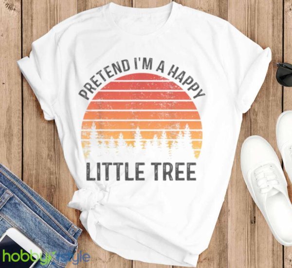 Pretend Im A Happy Little Tree Easy Lazy Halloween Costume T Shirt Product Photo 6
