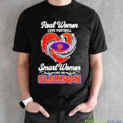 Real Women Love Football Smart Women Love The Clemson T Shirt - Black Unisex T-Shirt