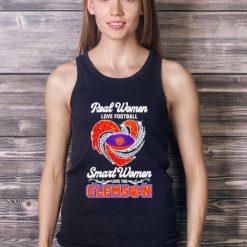 Real Women Love Football Smart Women Love The Clemson T Shirt - Ladies Tank Top