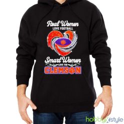 Real Women Love Football Smart Women Love The Clemson T Shirt - Men Black Hoodie