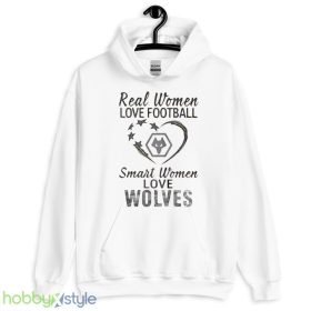 Real Women Love Football Smart Women Love Wolves 2023 T shirt - White Men T-Shirt