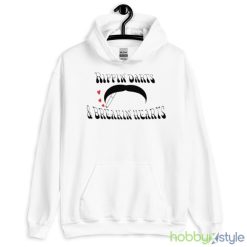 Rippin’ Darts & Breakin’ Hearts T shirt - 18500 Unisex Heavy Blend Hooded Sweatshirt-1