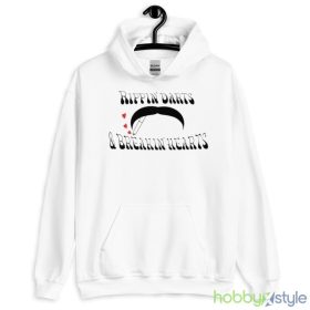 Rippin’ Darts & Breakin’ Hearts T shirt - White Ladies Tank Top