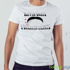Rippin’ Darts & Breakin’ Hearts T shirt - White Men T-Shirt