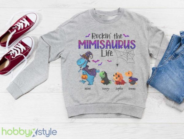 Rockin Grandma Halloween Dinosaur Life T Shirt Product Photo 3
