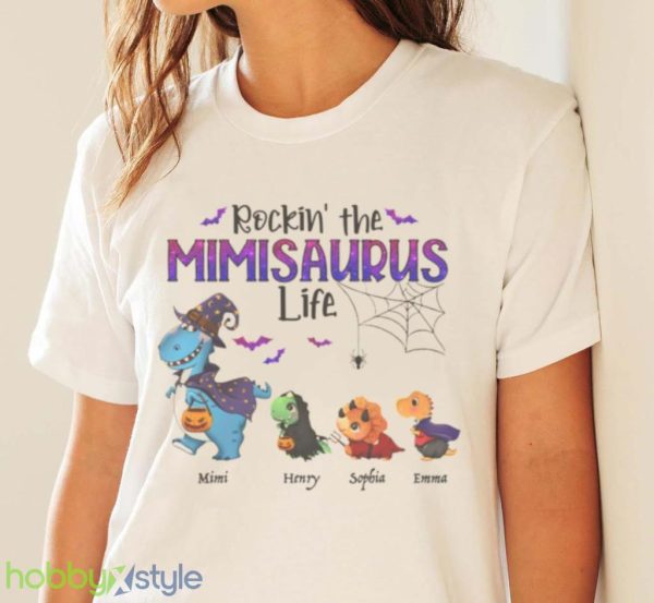 Rockin Grandma Halloween Dinosaur Life T Shirt Product Photo 4