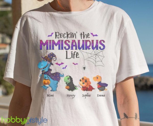 Rockin Grandma Halloween Dinosaur Life T Shirt Product Photo 7
