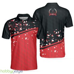 Sporty Golf Breaker Red And Black Golf, Red And White Triangle Pattern Shirt Design, Best Golf Gift Idea Polo Shirt - Sporty Golf Breaker Red And Black Golf Polo Shirt, Red And White Triangle Pattern Shirt Design, Best Golf Gift Idea_1