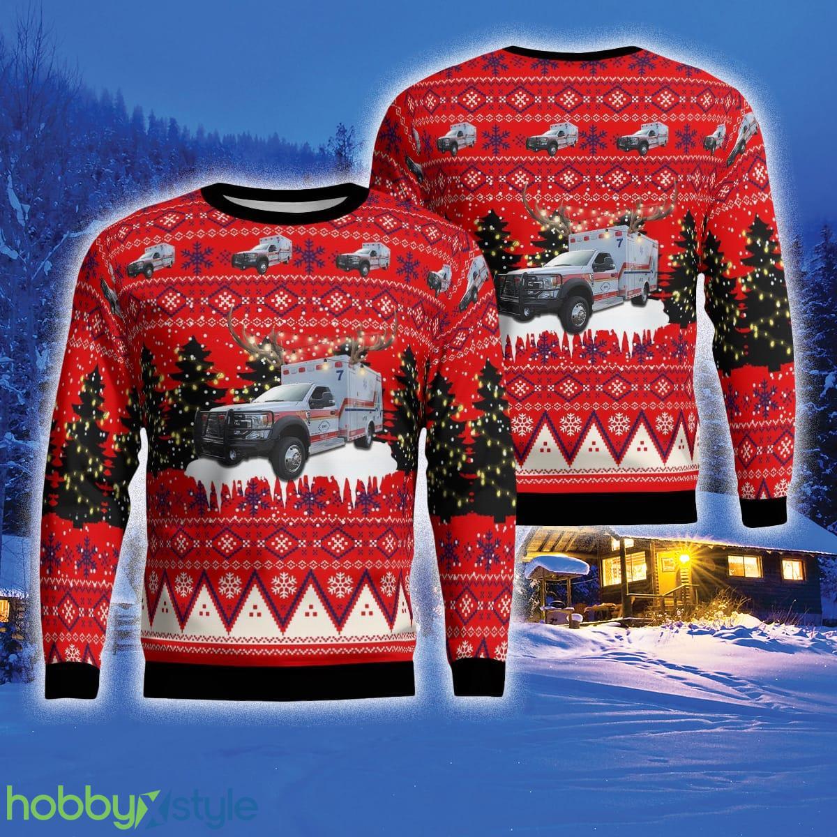 Statesboro Georgia Bulloch County EMS 3D Sweater For Men And Women Gift For Christmas - Statesboro, Georgia, Bulloch County EMS Ugly Sweater_1