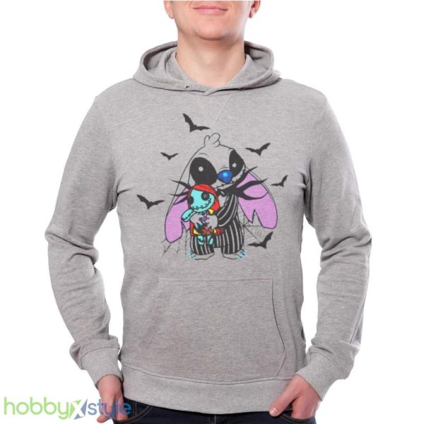Stitch And Jack Sally Stitch Kiss Halloween Shirt Product Photo 2