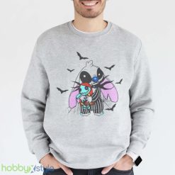 Stitch And Jack Sally Stitch Kiss Halloween Shirt Product Photo 1
