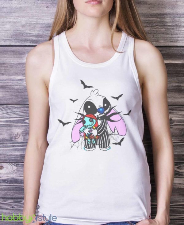 Stitch And Jack Sally Stitch Kiss Halloween Shirt Product Photo 5