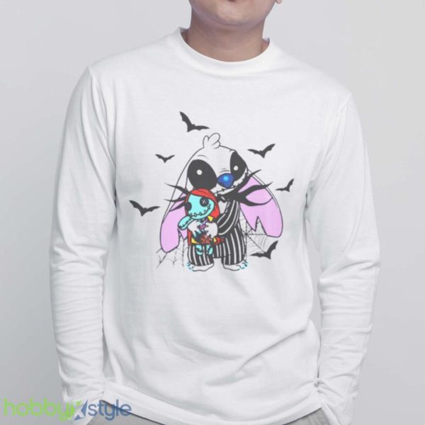 Stitch And Jack Sally Stitch Kiss Halloween Shirt Product Photo 6