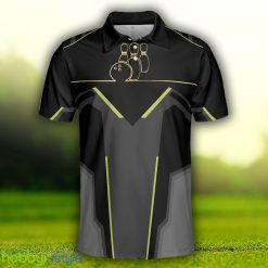 Strike Black And Golden Pattern Bowling Short Sleeve, Digital, Best Bowling Shirt Polo Shirt - Strike Black And Golden Pattern Bowling Short Sleeve Polo Shirt, Digital Polo Shirt, Best Bowling Shirt For Men_3
