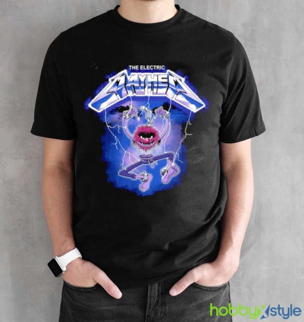 The Electric Mayhem Lightning T shirt - Black Unisex T-Shirt