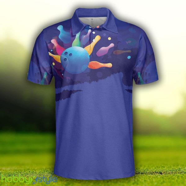 This is how I roll Mens Blue Bowling Polo Shirt For Men And Women - This is how I roll Mens Blue Bowling Polo Shirt_3