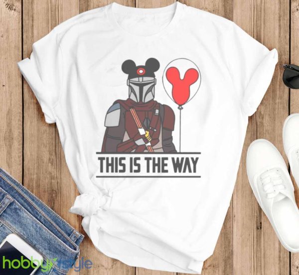 This Is The Way Star Wars Mickey Ears Mandalorian Darth Vader Halloween Shirt Product Photo 3