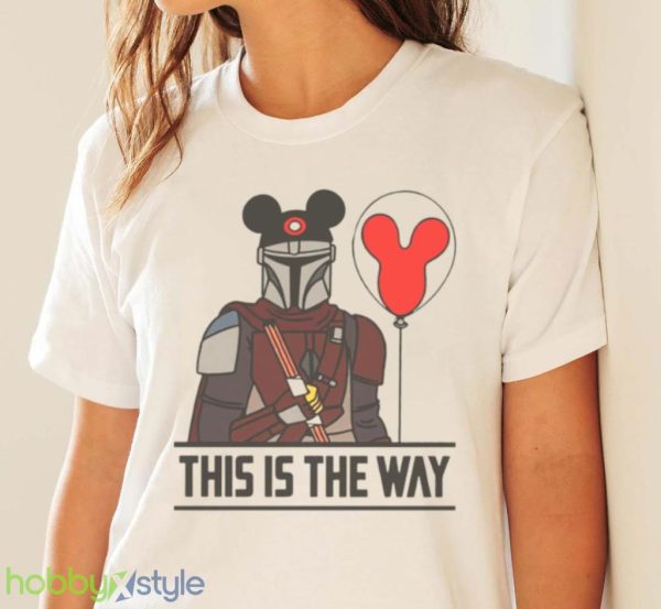 This Is The Way Star Wars Mickey Ears Mandalorian Darth Vader Halloween Shirt Product Photo 4
