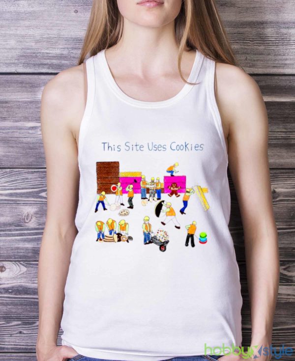 THIS SITE USES COOKIES MEN’S T SHIRT - White Ladies Tank Top