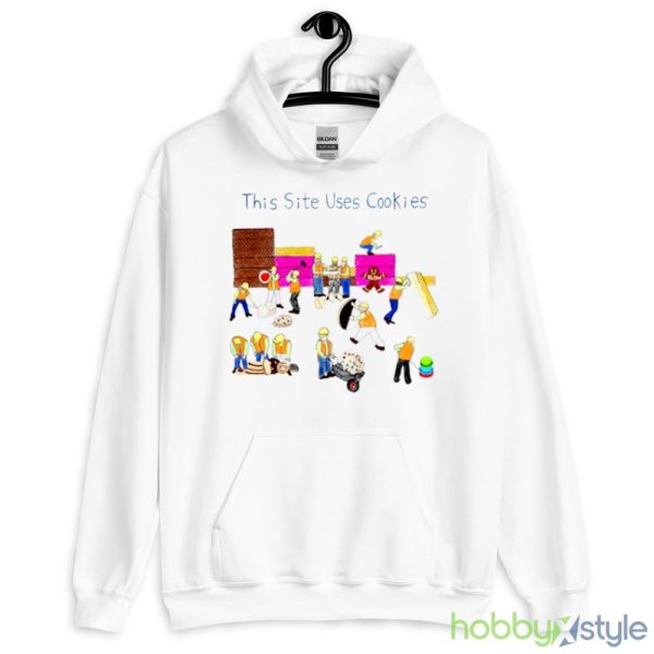 THIS SITE USES COOKIES MEN’S T SHIRT - 18500 Unisex Heavy Blend Hooded Sweatshirt-1