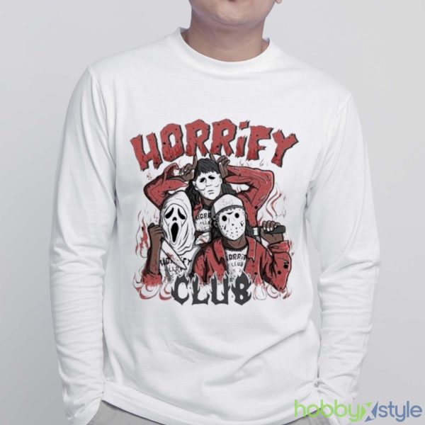 Toddler Horrify Club Halloween 2023 Shirt - White Sweatshirt
