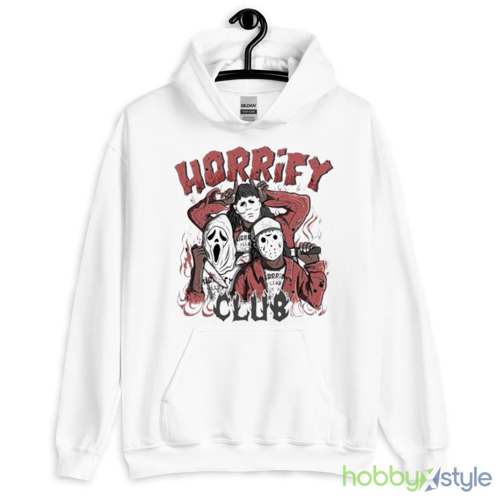 Toddler Horrify Club Halloween 2023 Shirt - 18500 Unisex Heavy Blend Hooded Sweatshirt-1