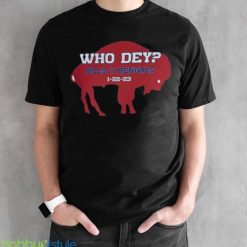 Top Who Dey 1 22 23 Bills V Bengals Buffalo Bills Football Mens Shirt Product Photo 2