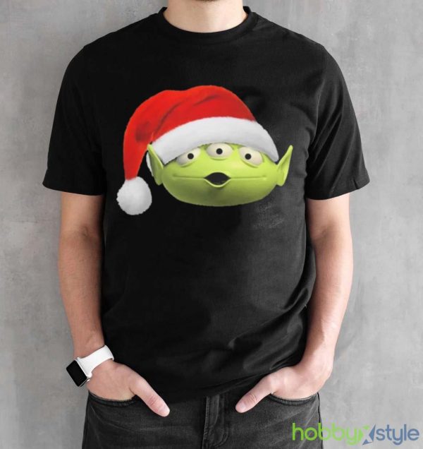 Toy Story Little Green Santa Shirt - Black Unisex T-Shirt