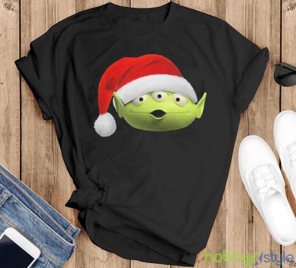 Toy Story Little Green Santa Shirt - Black T-Shirt