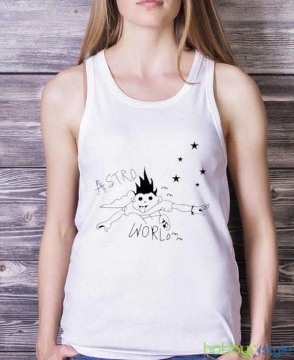 Travis Scott Astroworld Look Mom I Can Fly Shirt - White Ladies Tank Top