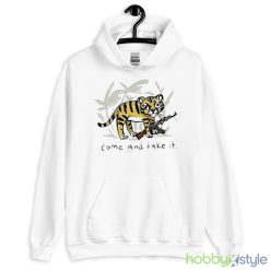 Trending Come And Take It Tiger Shirt - 18500 Unisex Heavy Blend Hooded Sweatshirt-1