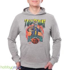 Trick Or Treat Michael Myers Halloween Pumpkin Art Draw Shirt Product Photo 2