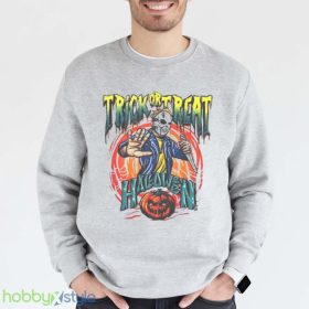 Trick Or Treat Michael Myers Halloween Pumpkin Art Draw Shirt Product Photo 5