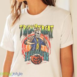 Trick Or Treat Michael Myers Halloween Pumpkin Art Draw Shirt Product Photo 4