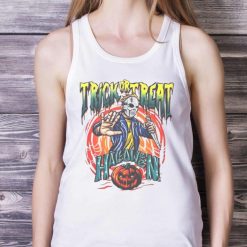 Trick Or Treat Michael Myers Halloween Pumpkin Art Draw Shirt Product Photo 5