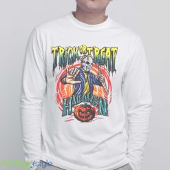 Trick Or Treat Michael Myers Halloween Pumpkin Art Draw Shirt Product Photo 6